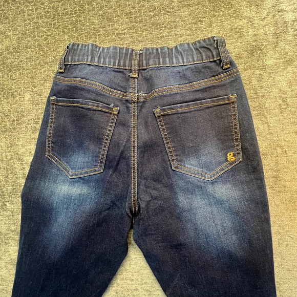 Bad‎ Little Country Girl Ultra Skinny Jeans Dark Wash Distressed Raw Hem - Picture 6 of 7